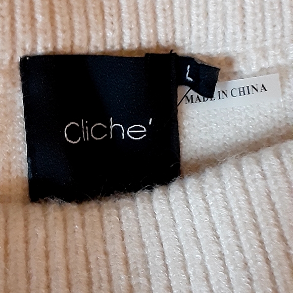 NWT, CLICHE, Viscose Blend, "sweater" Skirt in Ivory, Size Large - Picture 10 of 10